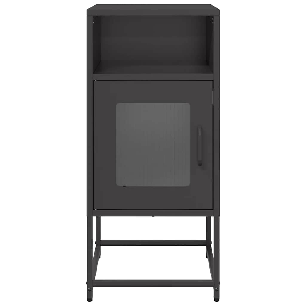 vidaXL Κομοδίνο Μαύρο 36x39x78 cm από χάλυβα ψυχρής έλασης