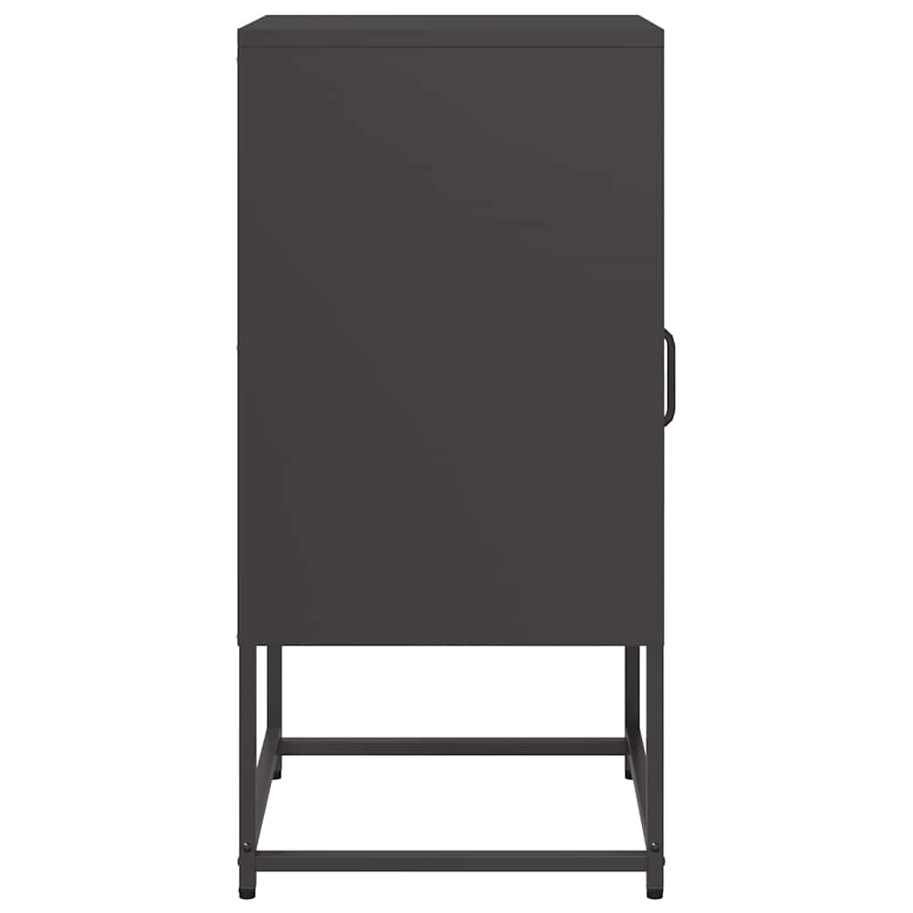 vidaXL Κομοδίνο Μαύρο 36x39x78 cm από χάλυβα ψυχρής έλασης