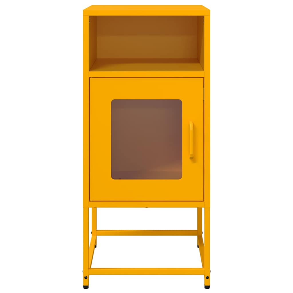 vidaXL Κομοδίνο ντουλάπι μουστάρδας κίτρινο 36x39x78 cm
