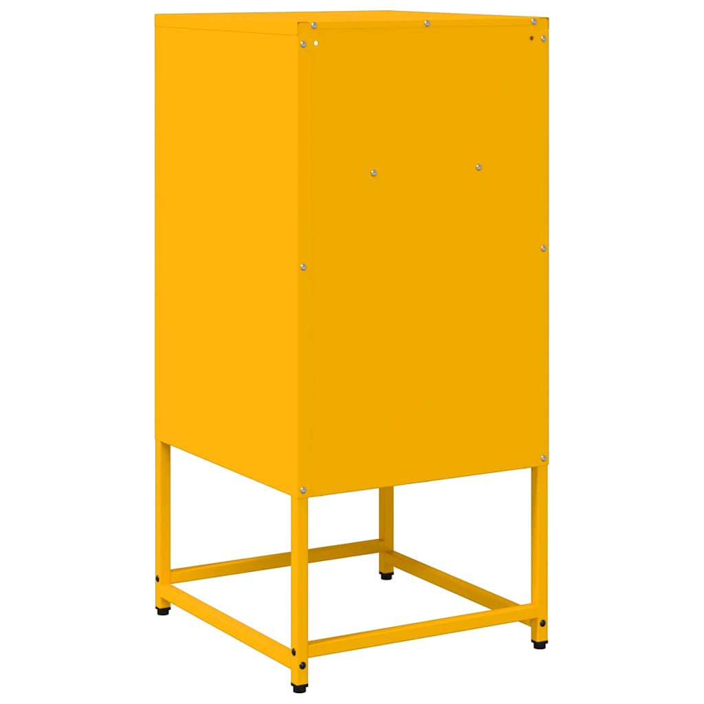 vidaXL Κομοδίνο ντουλάπι μουστάρδας κίτρινο 36x39x78 cm