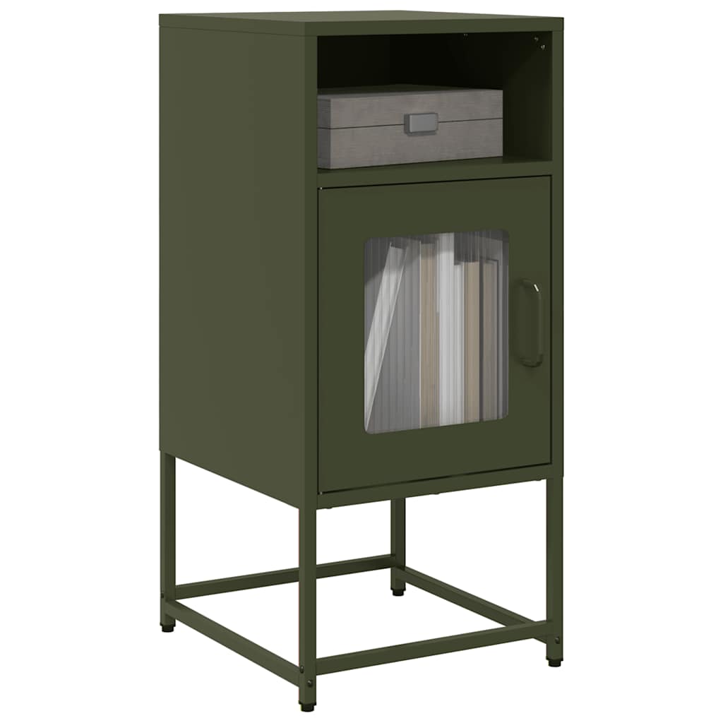 vidaXL Κομοδίνο ντουλάπι Ελαιοπράσινο 36x39x78 cm από