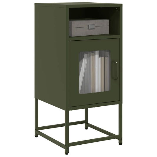 vidaXL Κομοδίνο ντουλάπι Ελαιοπράσινο 36x39x78 cm από