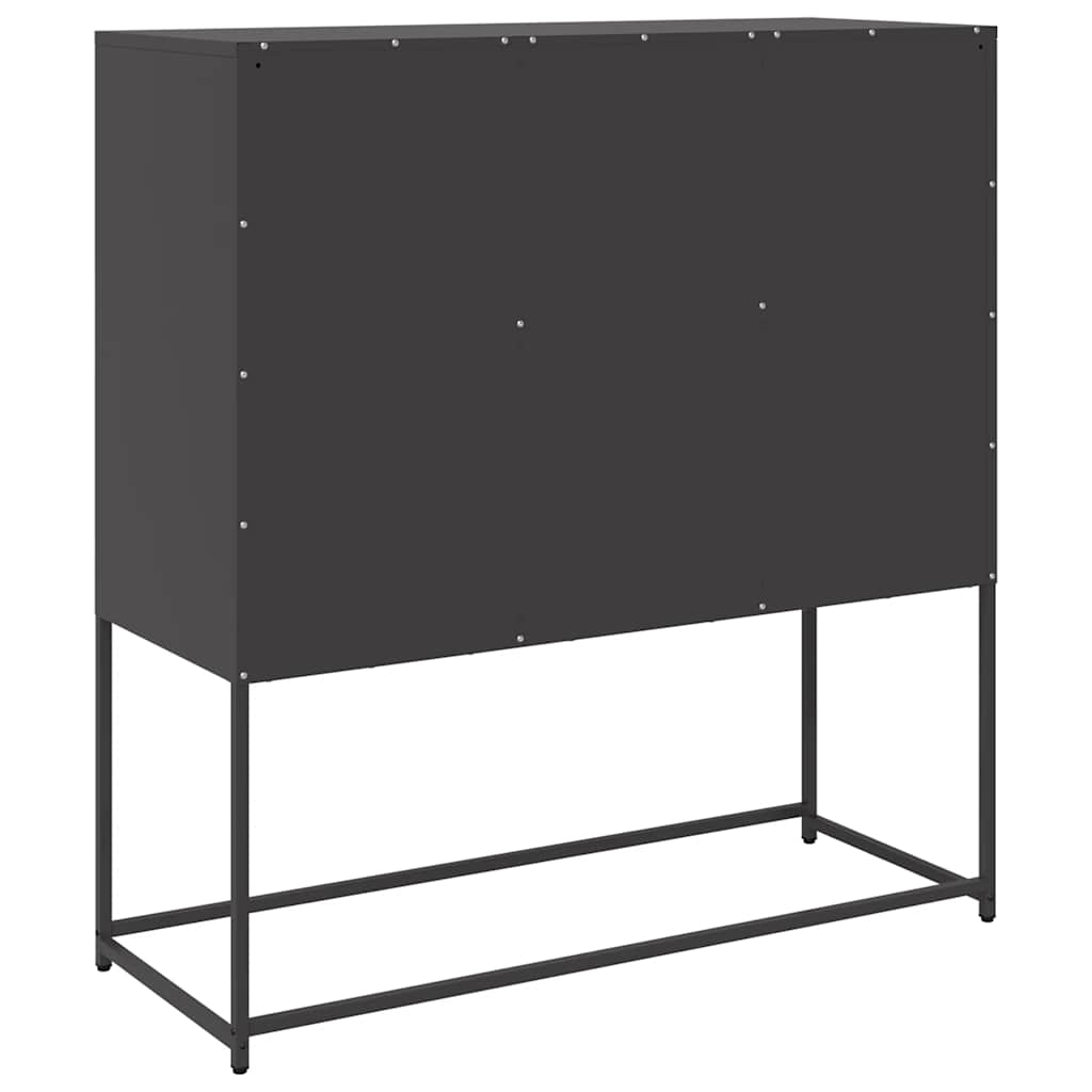 vidaXL Ντουλάπι Μαύρο 100,5x39x107 εκ. από Χάλυβα Ψυχρής Έλασης