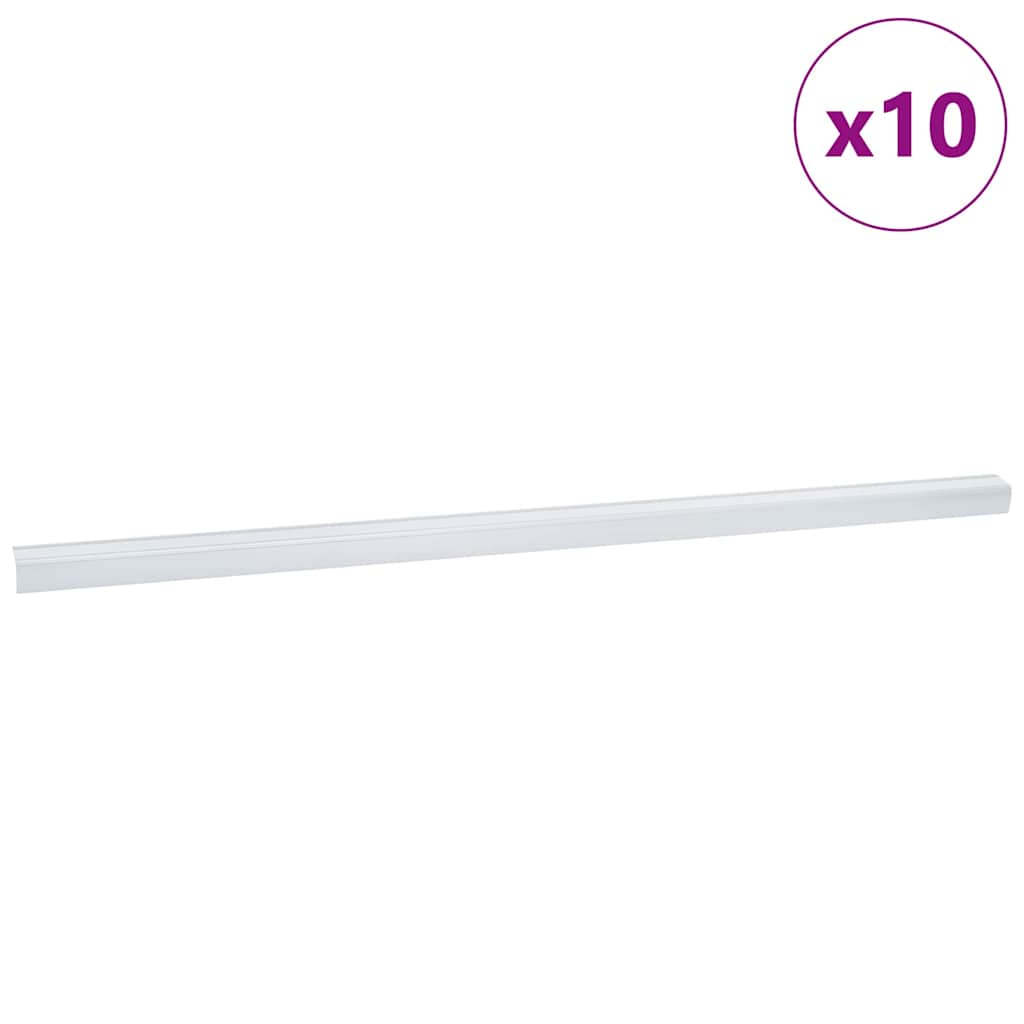 vidaXL Προστατευτικά ακμών σκάλας 10 pcs Ασημί 67 x 3 x 2 εκ.