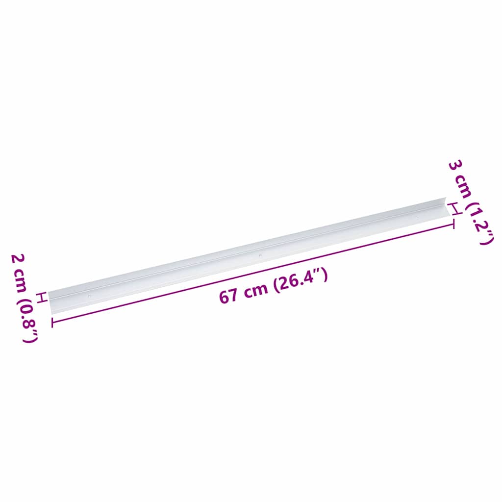 vidaXL Προστατευτικά ακμών σκάλας 30 pcs Ασημί 67 x 3 x 2 εκ.