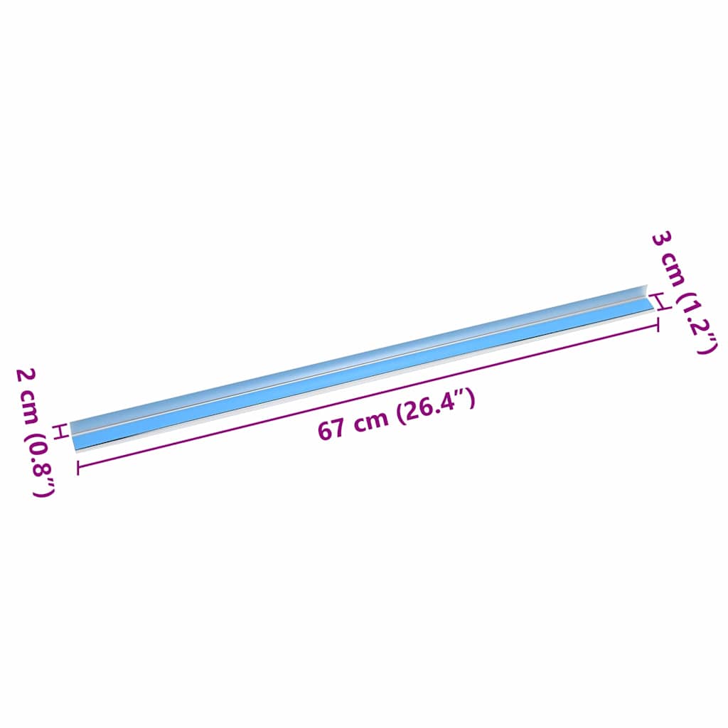 vidaXL Προστατευτικά ακμών σκάλας 30 pcs Ασημί 67 cm Αλουμίνιο