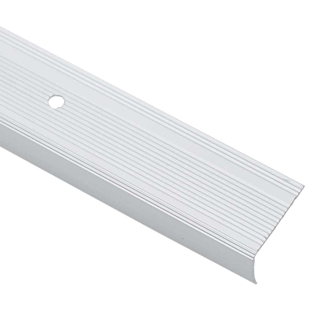 vidaXL Προστατευτικά ακμών σκάλας 10 pcs Ασημί 67 x 3.5 x 3 εκ.