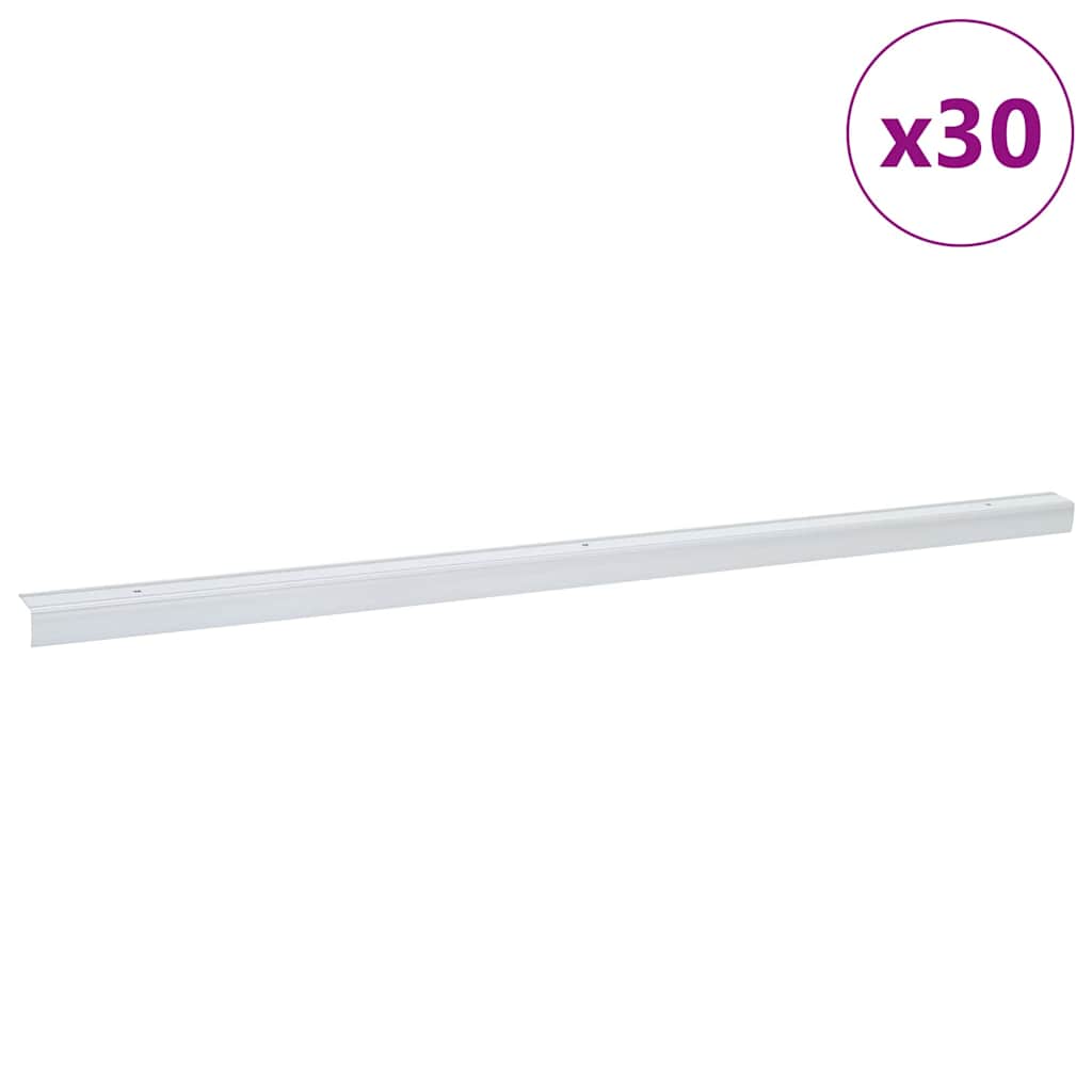 vidaXL Προστατευτικά ακμών σκάλας 30 pcs Ασημί 67 x 3.5 x 3 εκ.