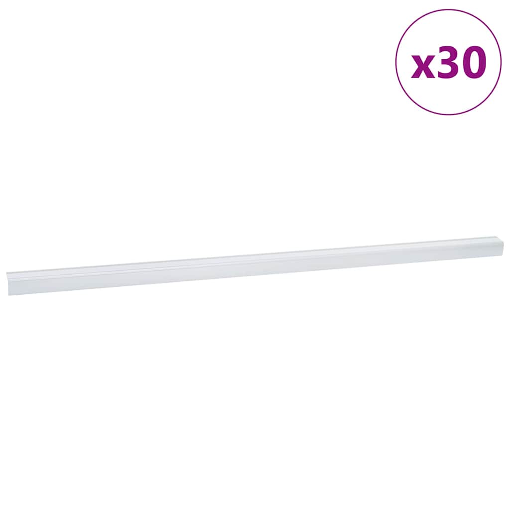 vidaXL Προστατευτικά ακμών σκάλας 30 pcs Ασημί 67 x 3.5 x 3 εκ