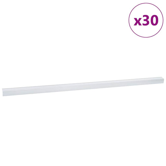 vidaXL Προστατευτικά ακμών σκάλας 30 pcs Ασημί 67 x 3.5 x 3 εκ