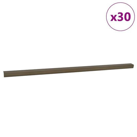 vidaXL Προστατευτικά ακμών σκάλας 30 τμχ. Καφέ 67 x 3 x 2 εκ.