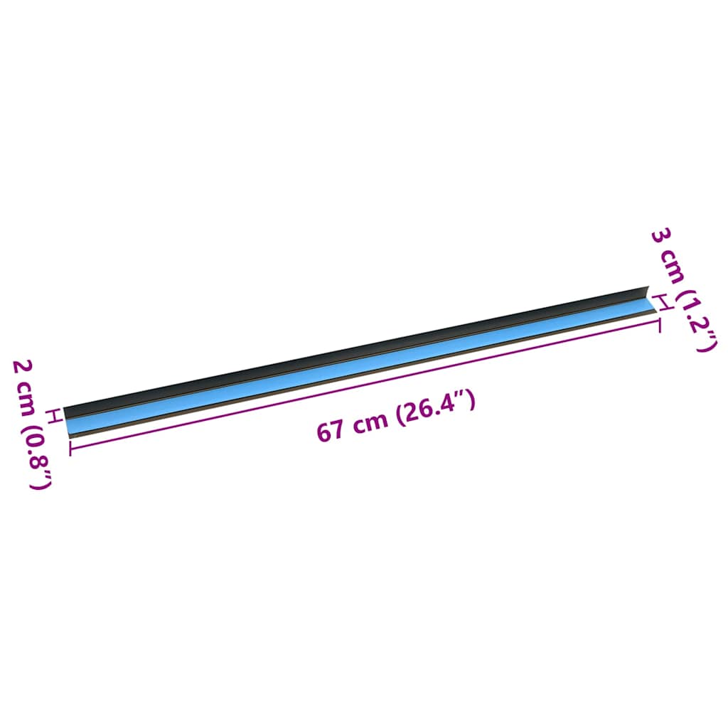 vidaXL Προστατευτικά ακμών σκάλας 30 pcs Καφέ 67 x 3 x 2 εκ. Αλουμίνιο