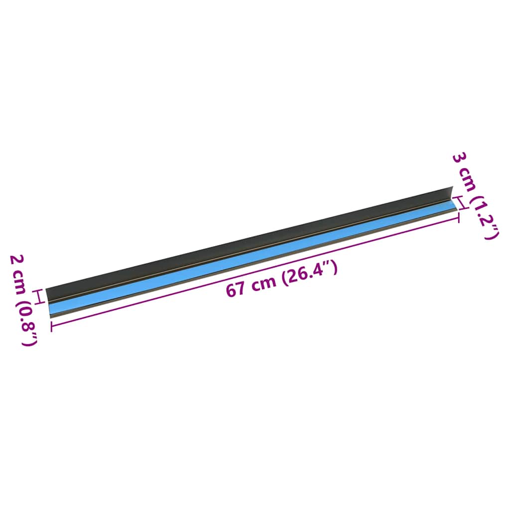 vidaXL Προστατευτικά ακμών σκάλας 30 pcs Μπρονζέ 67 x 3 x 2 εκ.