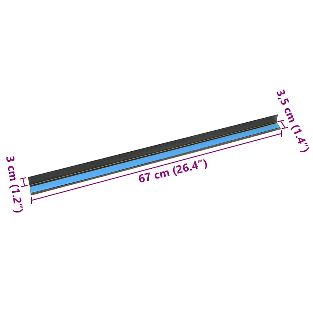 vidaXL Προστατευτικά ακμών σκάλας 10 pcs Μπρονζέ 67 x 3.5 x 3 εκ