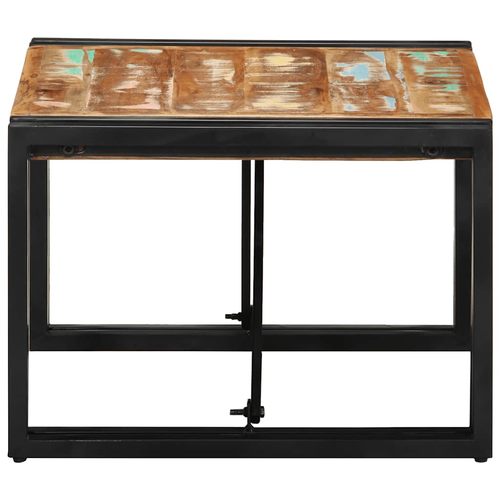 vidaXL Τραπεζάκι σαλονιού πολύχρωμο 50x50x35cm Ξύλο μασίφ ανακυκλωμένο