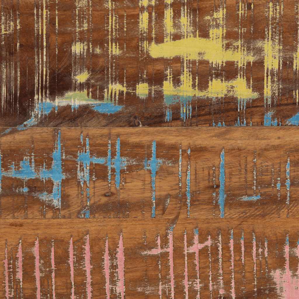 vidaXL Τραπεζάκι σαλονιού πολύχρωμο 90x50x38cm Ξύλο μασίφ αναγεννημένο