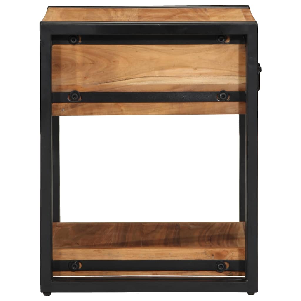 vidaXL Κομοδίνο 2 pcs Καφέ 40 x 40 x 50 cm Μασίφ ξύλο ακακίας