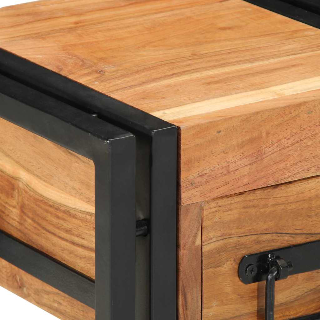 vidaXL Κομοδίνο με συρτάρι Καφέ 30 x 30 x 40 cm Μασίφ ξύλο ακακίας