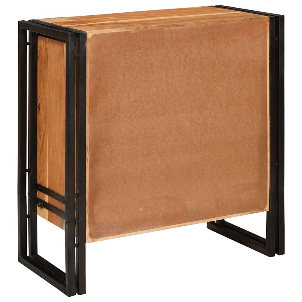 vidaXL Πλαϊνό γραφείο Καφέ 66 x 33 x 70 εκ. Μασίφ ξύλο ακακίας