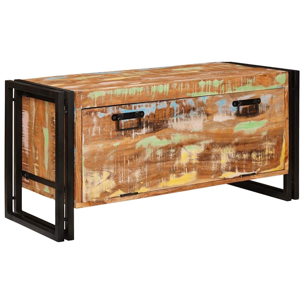 vidaXL Ντουλάπα Παπουτσιών με ράφι Καφέ Μασίφ ανακυκλωμένο ξύλο