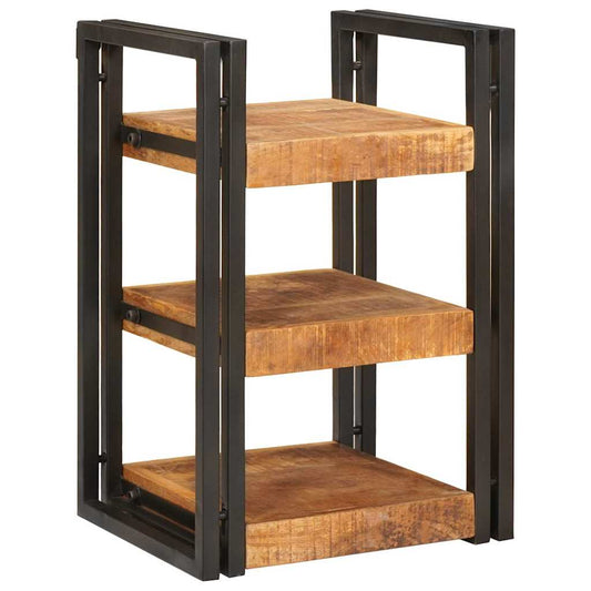 vidaXL Κομοδίνο 2 pcs Καφέ και μαύρο Στερεό ξύλο μάνγκο