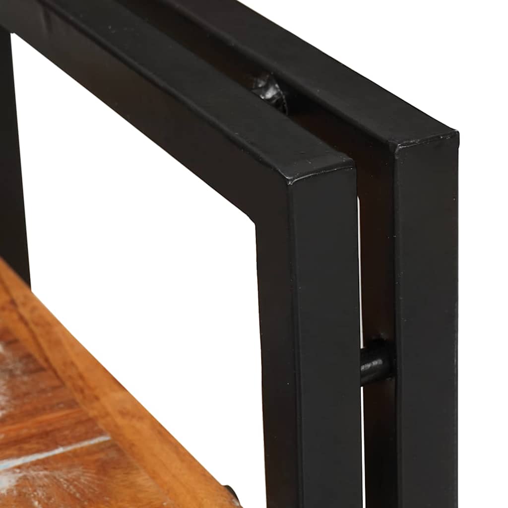 vidaXL Κομοδίνο 2 pcs Καφέ και μαύρο Ανακτημένο Στερεό Ξύλο