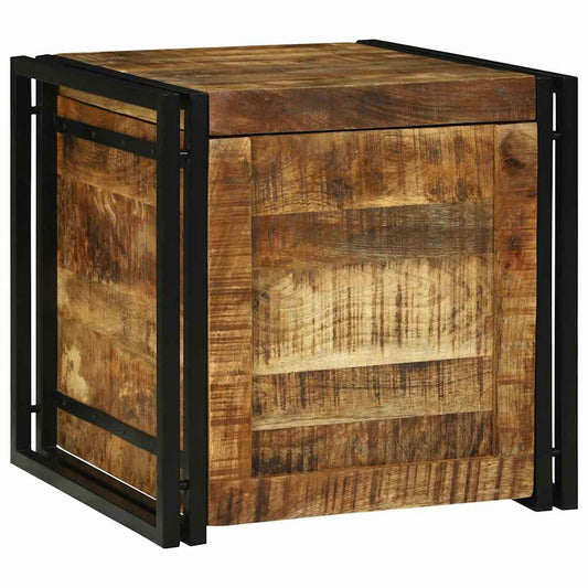 vidaXL Κουτί αποθήκευσης Καφέ και Μαύρο 50 x 50 x 50 cm