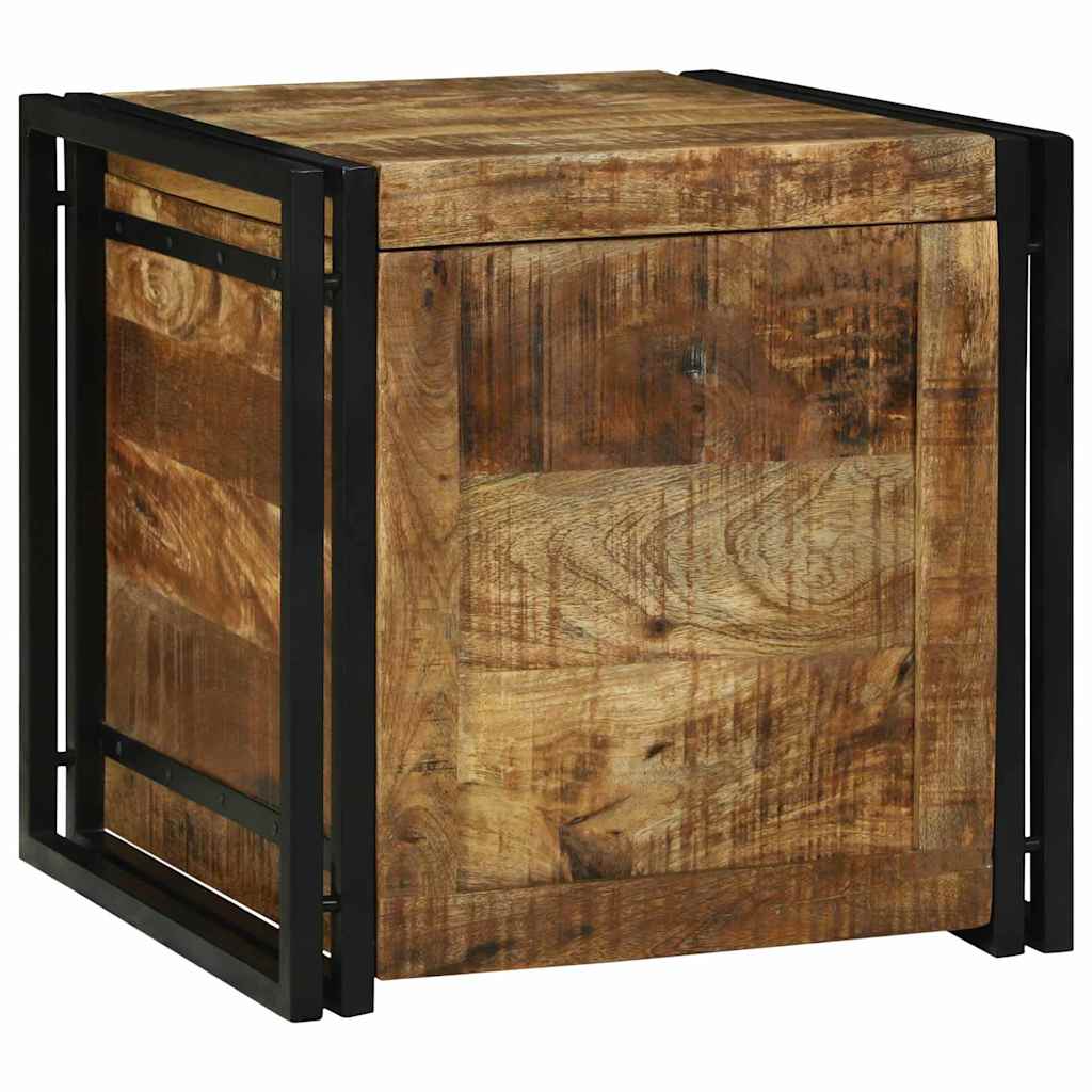 vidaXL Κουτί αποθήκευσης Καφέ και Μαύρο 50 x 50 x 50 cm