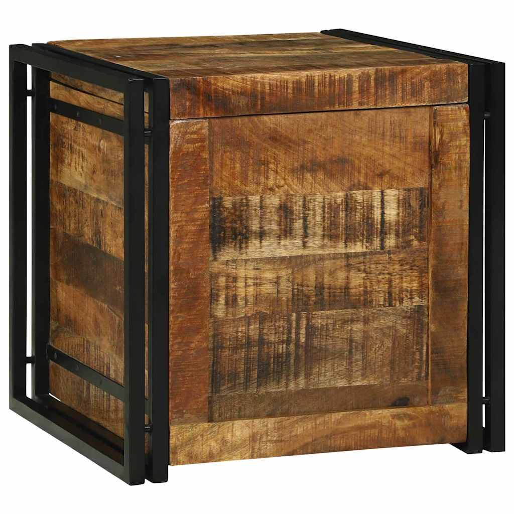 vidaXL Κουτί αποθήκευσης Καφέ και Μαύρο 50 x 50 x 50 cm