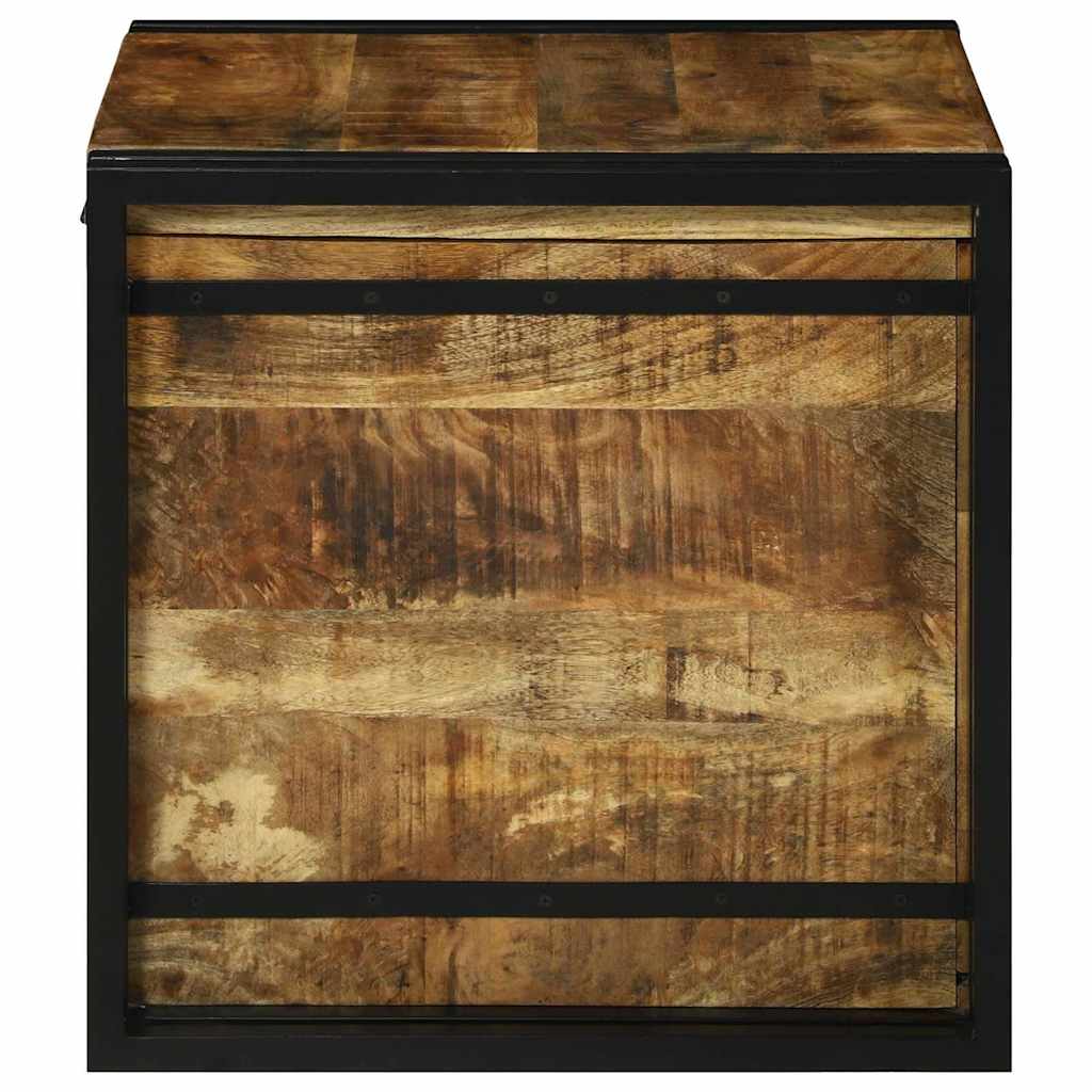 vidaXL Κουτί αποθήκευσης Καφέ και Μαύρο 50 x 50 x 50 cm