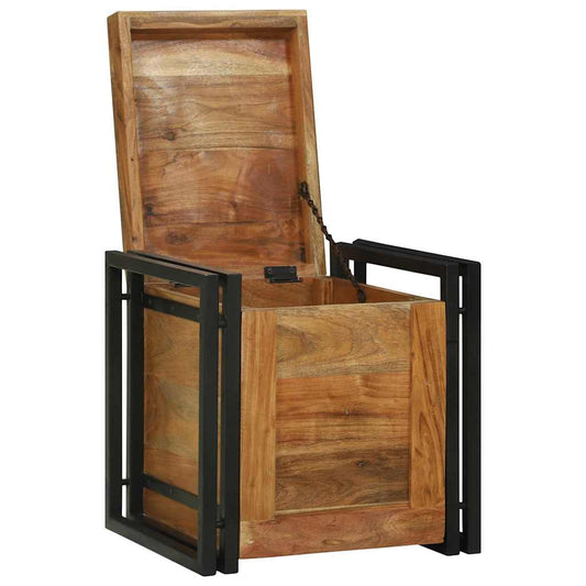 vidaXL Κουτί αποθήκευσης 40 x 40 x 40 cm Στερεό Ξύλο Ακακίας