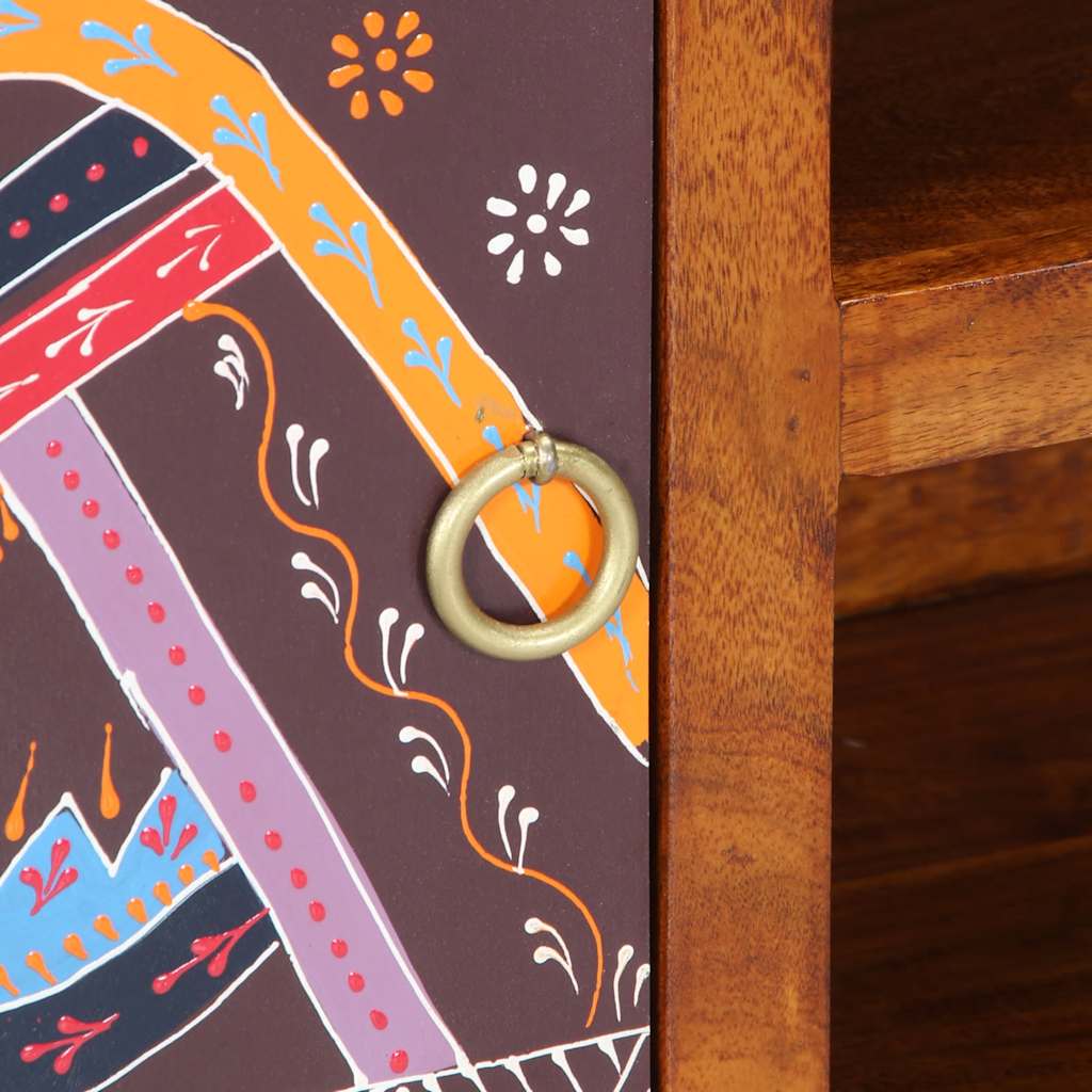 vidaXL Ντουλάπι τηλεόρασης πολύχρωμο 90x30x45 μασίφ ξύλο ακακίας