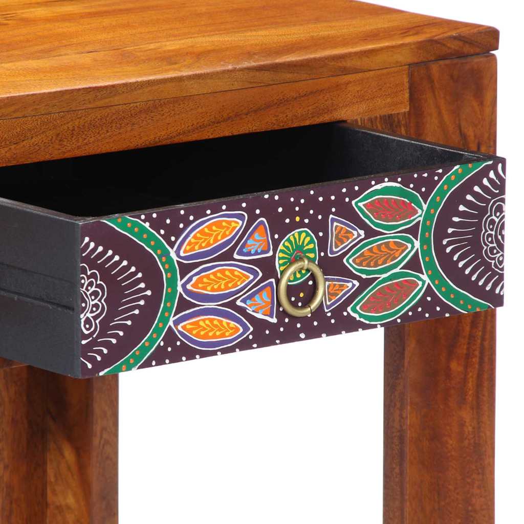 vidaXL Γραφείο με συρτάρι Καφέ 100 x 50 x 75 cm Μασίφ ξύλο ακακίας