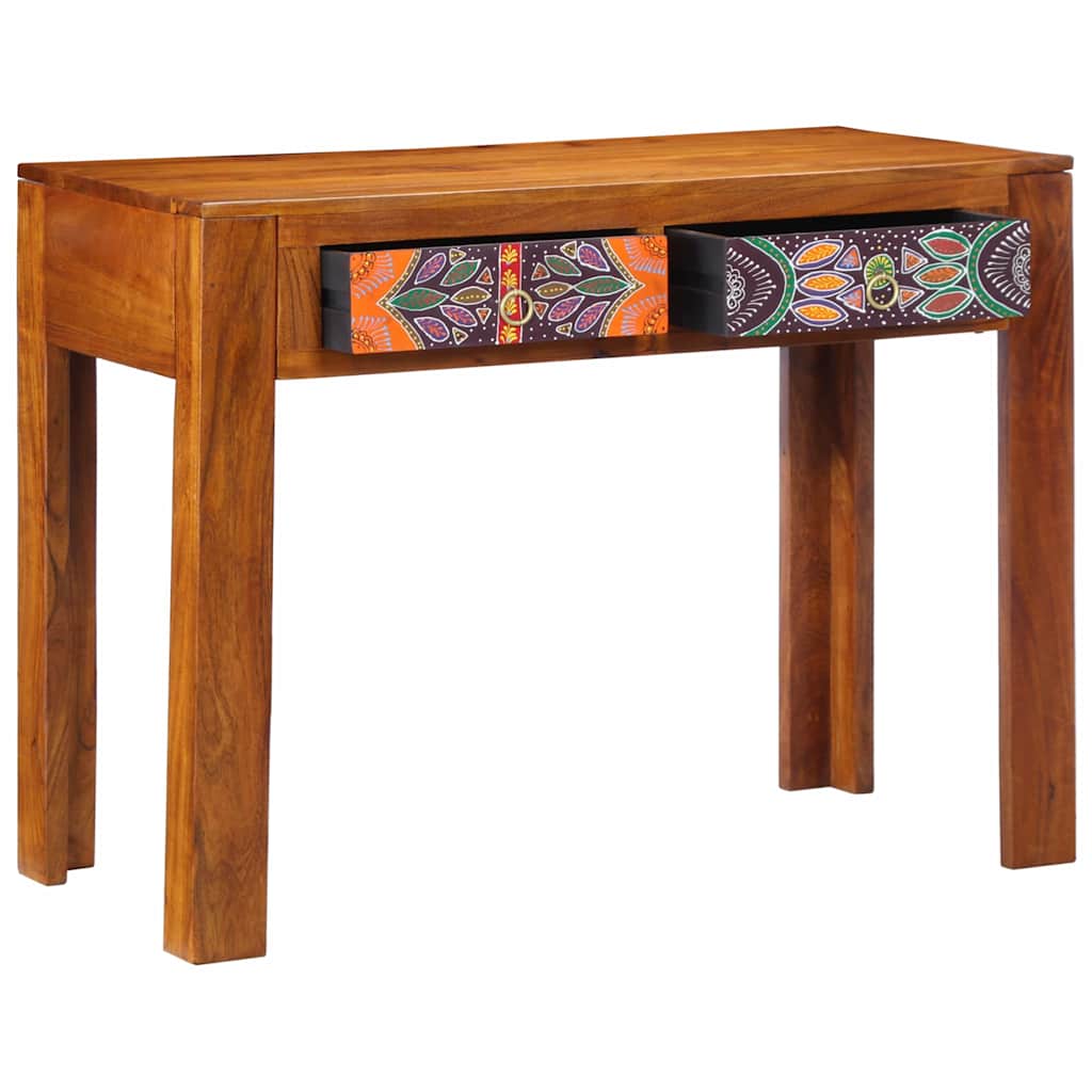 vidaXL Γραφείο με συρτάρι Καφέ 100 x 50 x 75 cm Μασίφ ξύλο ακακίας