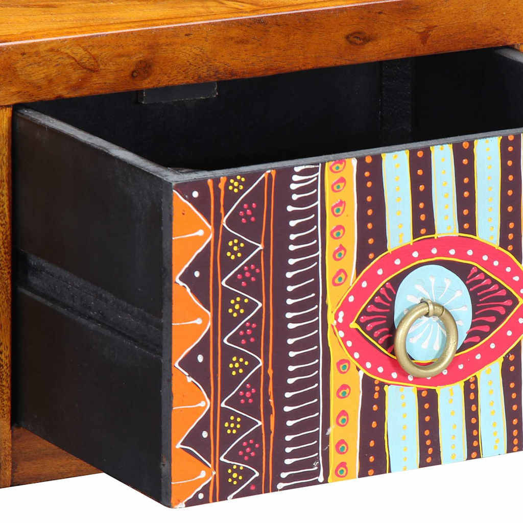 vidaXL Κομοδίνο 2 pcs Καφέ 35 x 30 x 22 εκ. Μασίφ ξύλο ακακίας