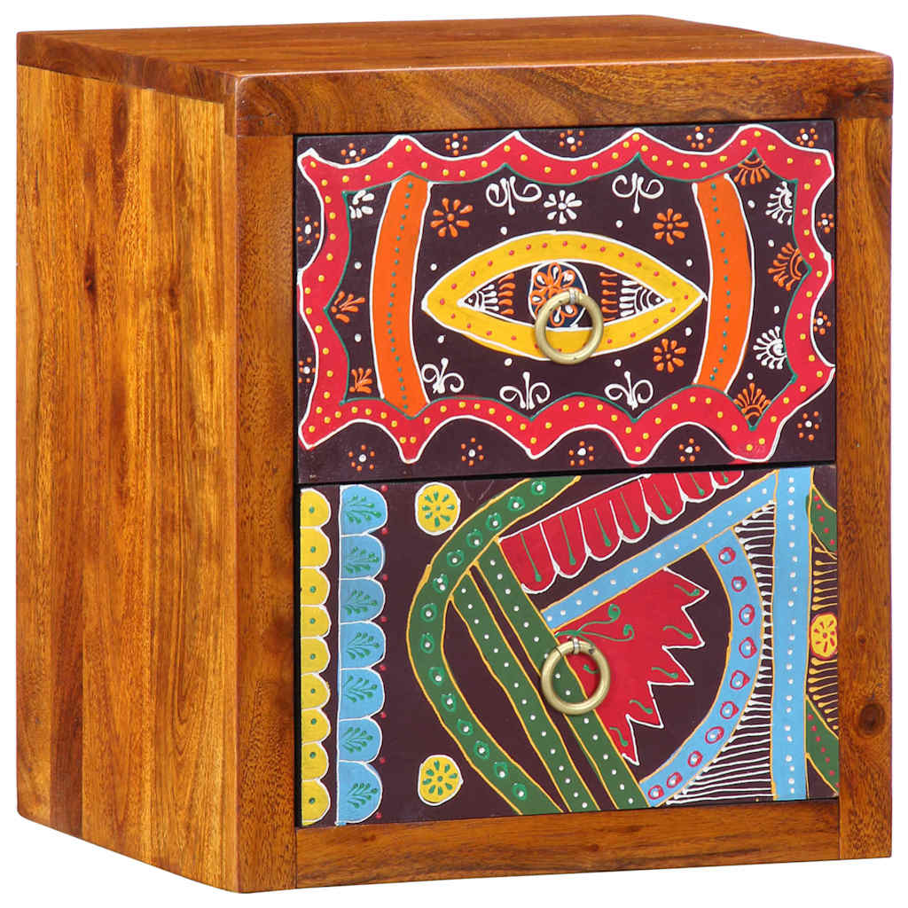 vidaXL Κομοδίνο 2 pcs Καφέ 35 x 30 x 40 εκ. Μασίφ ξύλο ακακίας