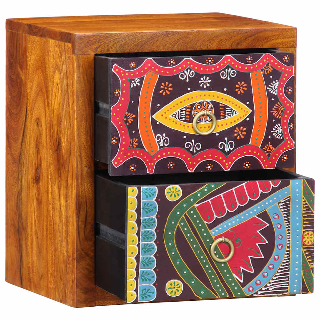 vidaXL Κομοδίνο 2 pcs Καφέ 35 x 30 x 40 εκ. Μασίφ ξύλο ακακίας