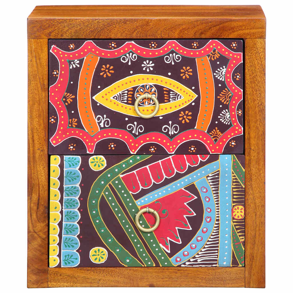 vidaXL Κομοδίνο 2 pcs Καφέ 35 x 30 x 40 εκ. Μασίφ ξύλο ακακίας