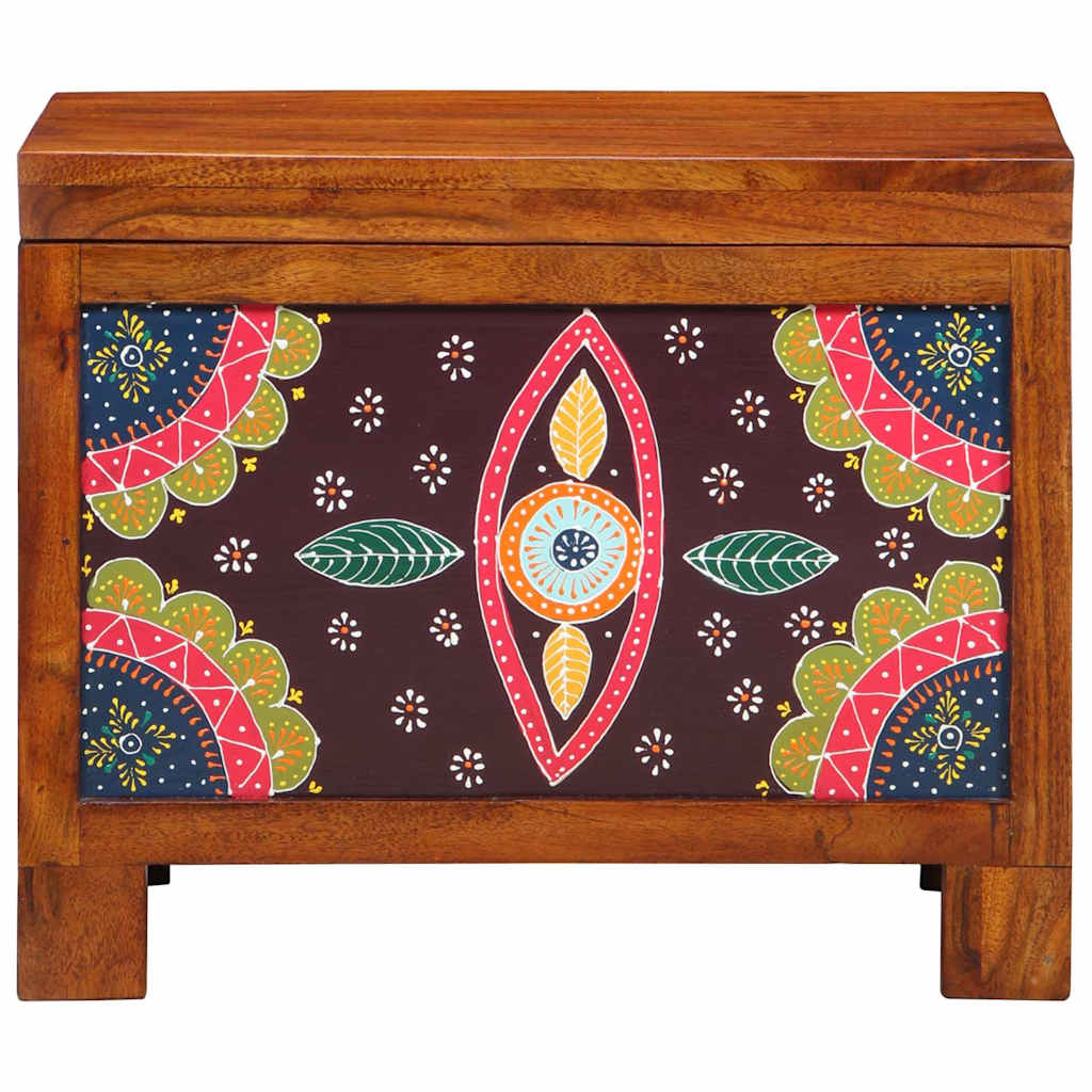 vidaXL Κουτί αποθήκευσης Πολύχρωμο 50 x 30 x 40 εκ. Μασίφ ξύλο ακακίας