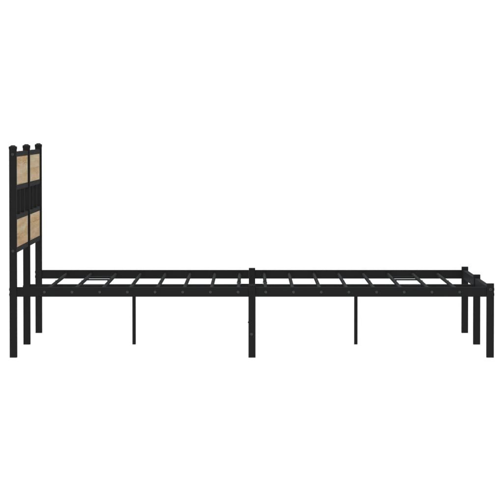 vidaXL Σκελετός Κρεβ. Χωρίς Στρώμα Sonoma Δρυς 160x200 εκ. Μεταλλικό