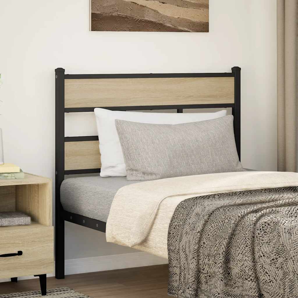 vidaXL Ανταλλακτικό κεφαλάρι Sonoma Δρυς 80 εκ. Σιδερένιο/Επεξεργασμένο Ξύλο