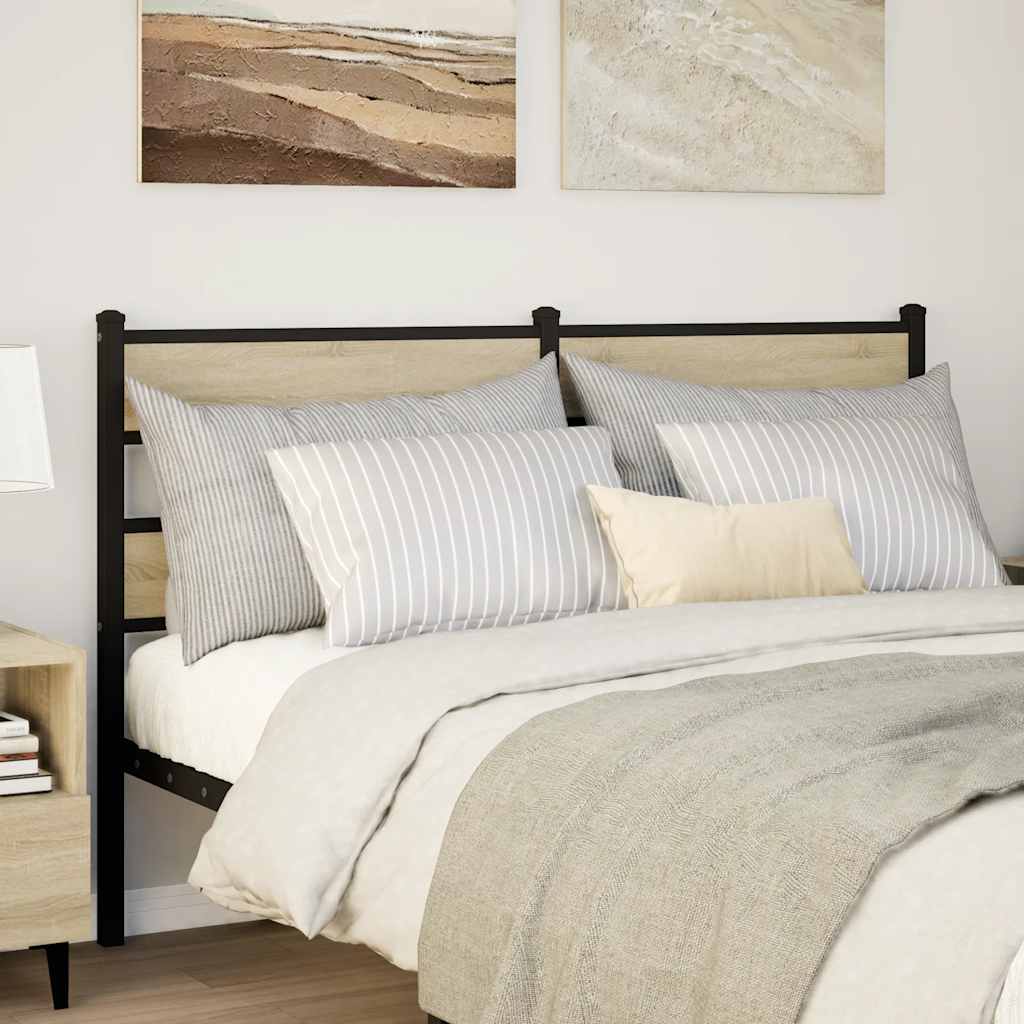 vidaXL Ανταλλακτικό κεφαλάρι Sonoma Δρυς 150 εκ. Σιδερένιο/Επεξεργασμένο Ξύλο