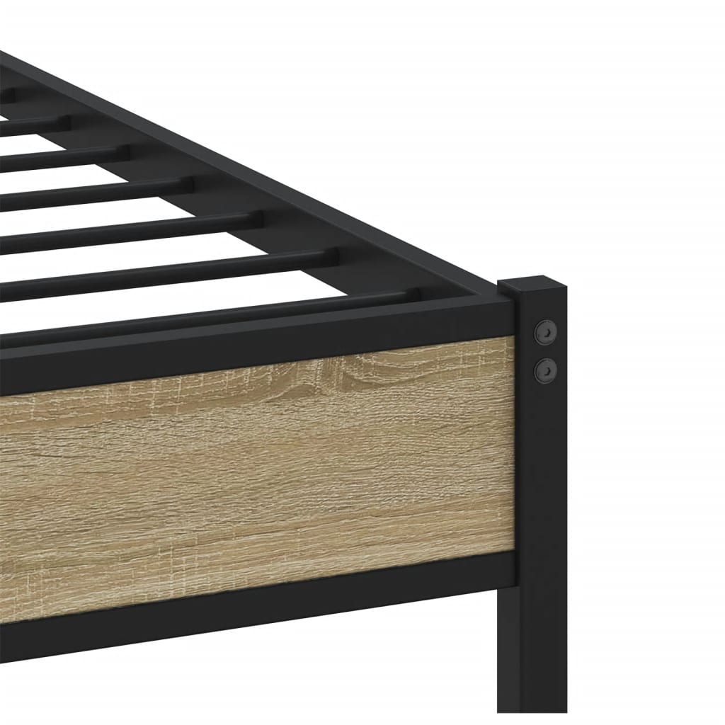 vidaXL Πλαίσιο Κρεβατιού Χωρ. Στρώμα Sonoma Δρυς 120x190 εκ. Επ. Ξύλο