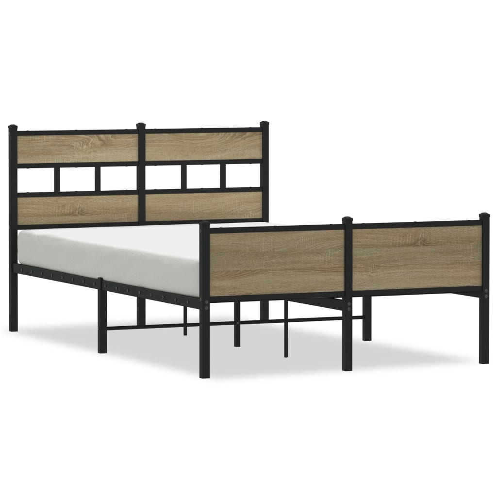 vidaXL Πλαίσιο Κρεβατιού Χωρ. Στρώμα Sonoma Δρυς 120x200εκ. Επ. Ξύλο