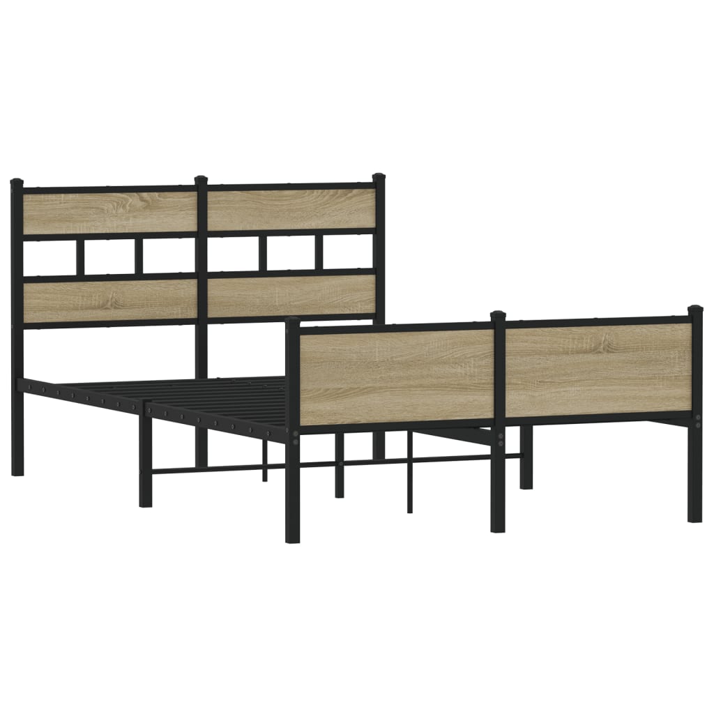 vidaXL Πλαίσιο Κρεβατιού Χωρ. Στρώμα Sonoma Δρυς 120x200εκ. Επ. Ξύλο