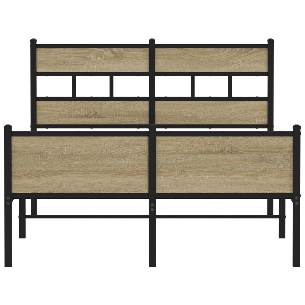 vidaXL Πλαίσιο Κρεβατιού Χωρ. Στρώμα Sonoma Δρυς 120x200εκ. Επ. Ξύλο