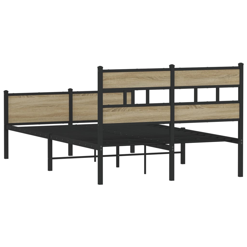 vidaXL Πλαίσιο Κρεβατιού Χωρ. Στρώμα Sonoma Δρυς 120x200εκ. Επ. Ξύλο