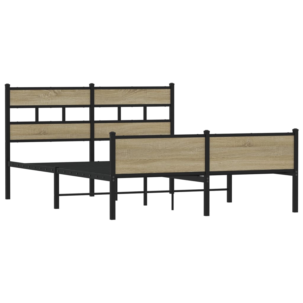 vidaXL Πλαίσιο Κρεβατιού Χωρ. Στρώμα Sonoma Δρυς 140x200εκ. Επ. Ξύλο