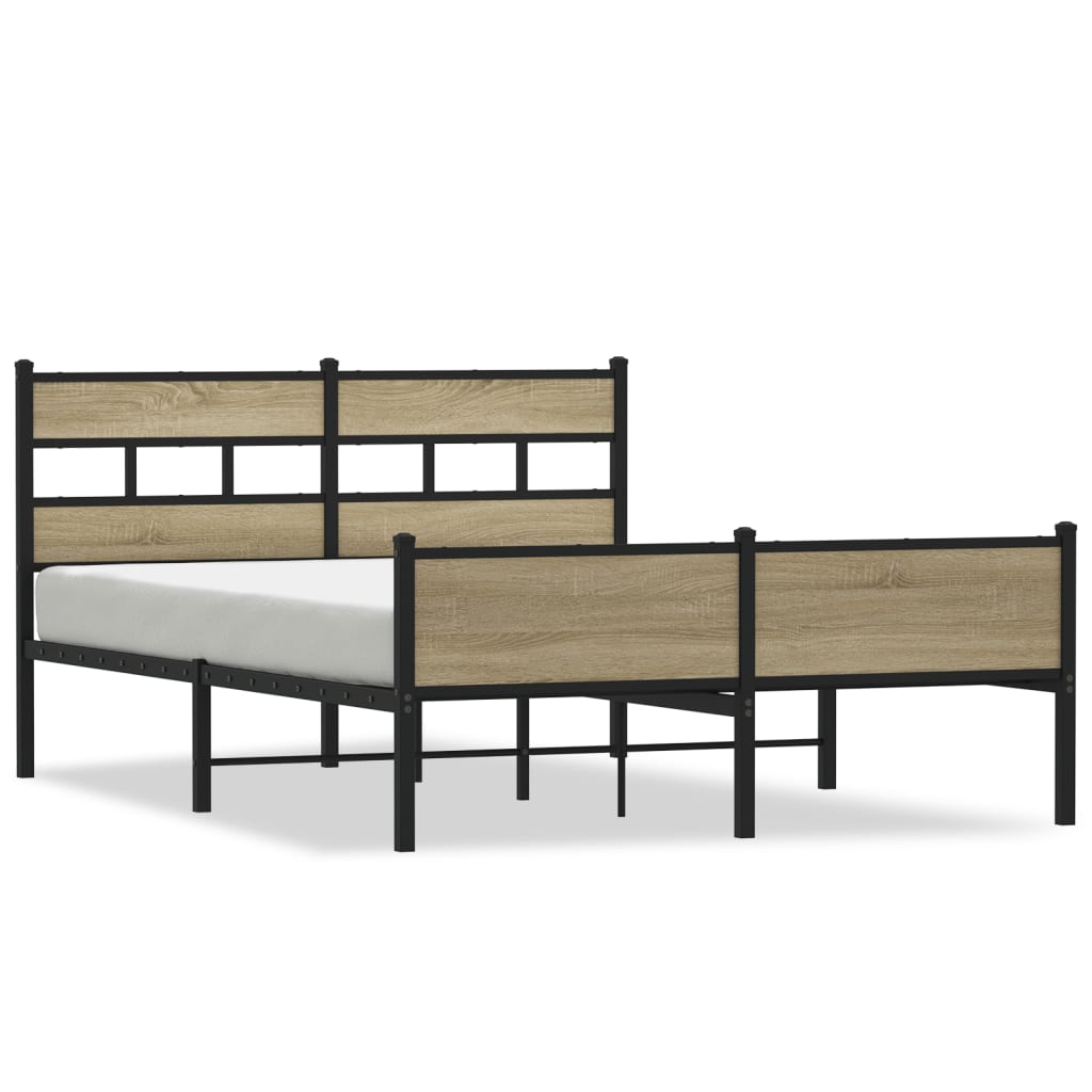 vidaXL Πλαίσιο Κρεβατιού Χωρ. Στρώμα Sonoma Δρυς 150x200εκ. Επ. Ξύλο