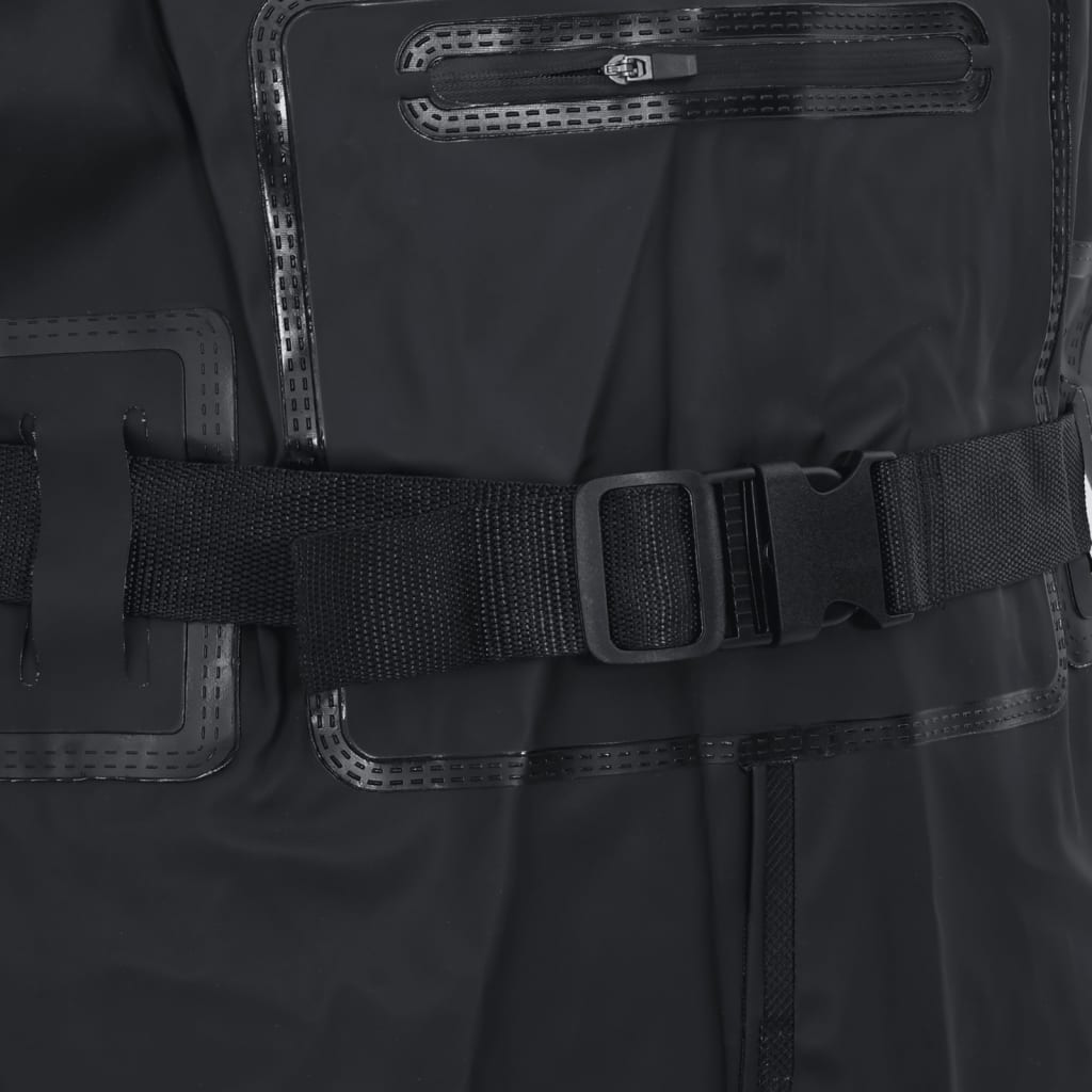 vidaXL Κολυμβητικές βάτες στήθους μπότες ζώνη Μαύρο μέγεθος 38